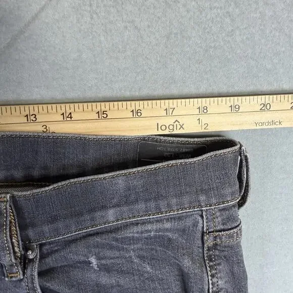 Diesel D-Strukt Jeans Mens 38x32 Gray Slim Medium Wash Faded Stretch Taper Denim